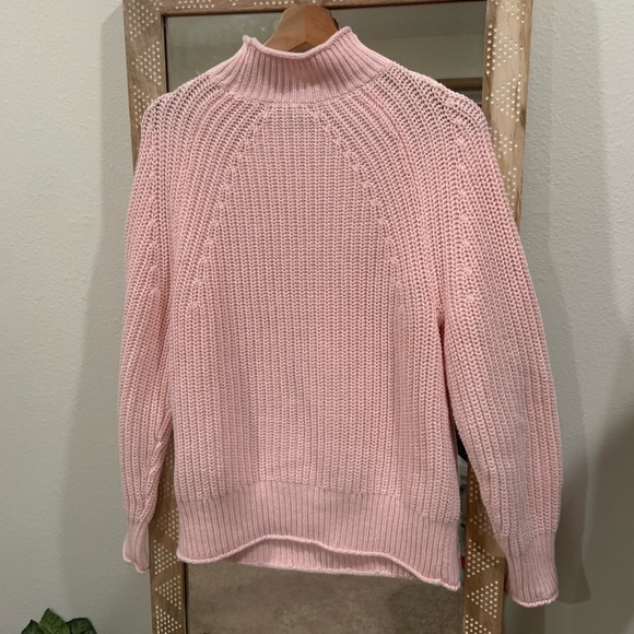 J. Crew bubblegum pink cozy relaxed fit sweater - Picture 7 of 7